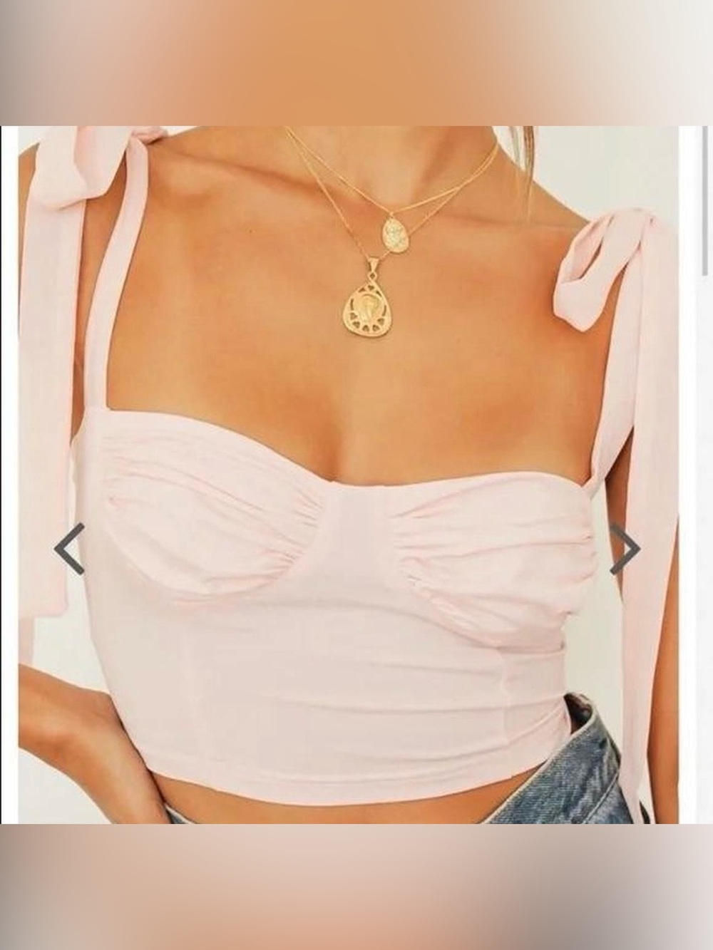 VRG Girl Bustier Baby Pink Top Sz S